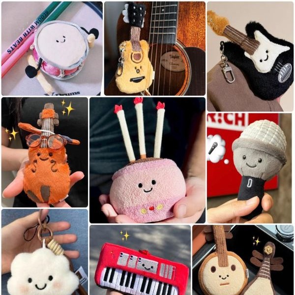 Heart-warming healing pendant Goodbye Goodbye Incense Doll/Smiling Microphone/Violin/Cello/Guitar/Bass/Electronic Keyboard/Rabbit/Cloud/Little Bear/Little Duck/Little Yuanbao