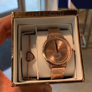 MK Swarovski diamond watch + bracelet combination