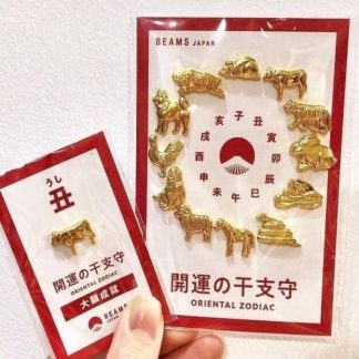Exclusive in Japan BEAMS JAPAN co-branded guard series / handmade by craftsmen Sakura in full bloom guard / Japanese gold leaf apple that attracts wealth and safety